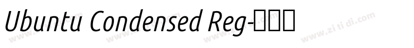 Ubuntu Condensed Reg字体转换